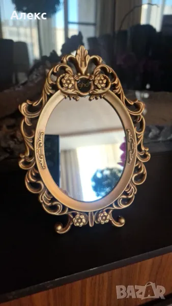Бароково малко настолно огледало– Франция., снимка 1