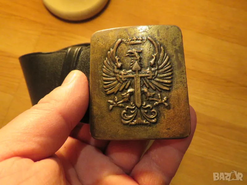 Испански офицерски военнен колан 40те г. от Франскофашиската гражданска война- красота за ценители, снимка 1