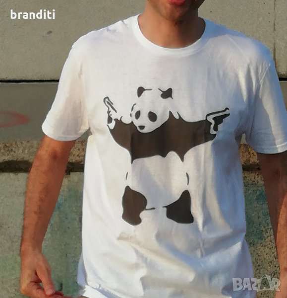 Оригинален тишърт Banksy: Panda With Guns на BRANDITI , снимка 1