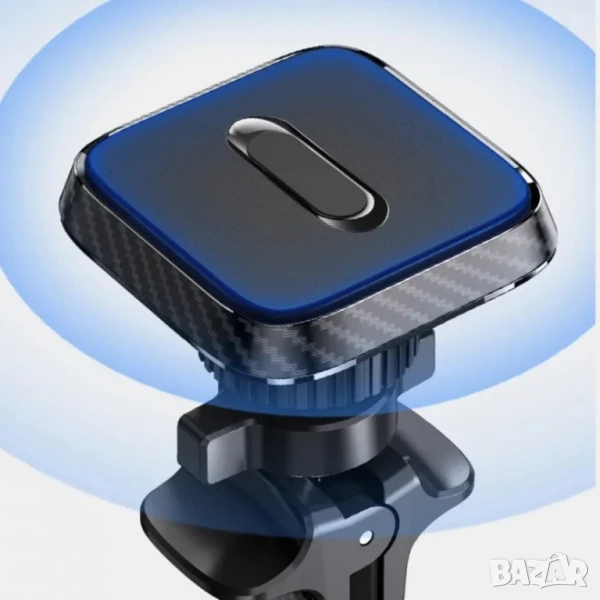 Магнитна поставка за телефон с 4 магнита във форма на квадрат с възможност на въртене на 360 градуса, снимка 1