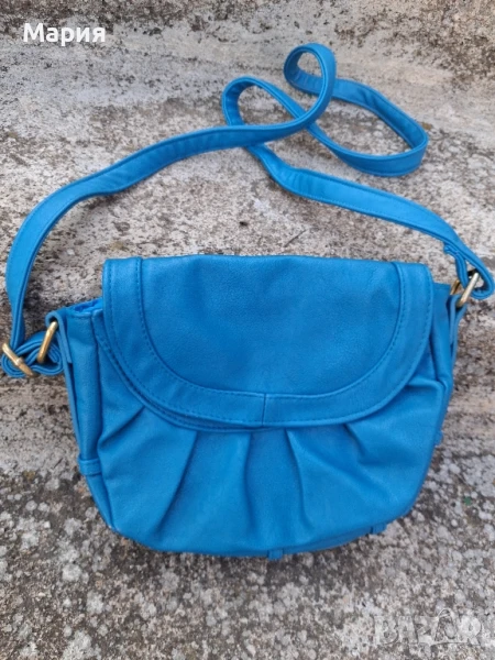 Ново!Син цвят дамска чанта , снимка 1
