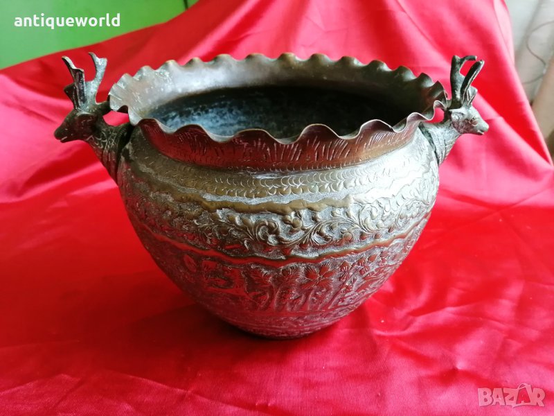 Стар Бронзов ПЕРСИЙСКИ Съд, снимка 1