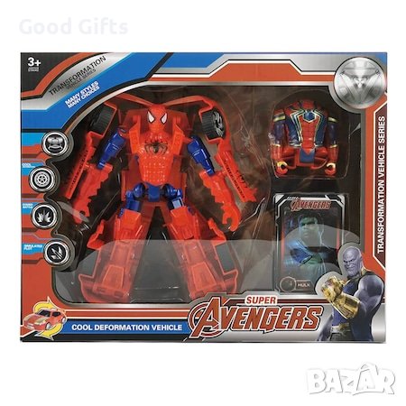 Комплект трансформърс Спайдърмен с фигура, снимка 1
