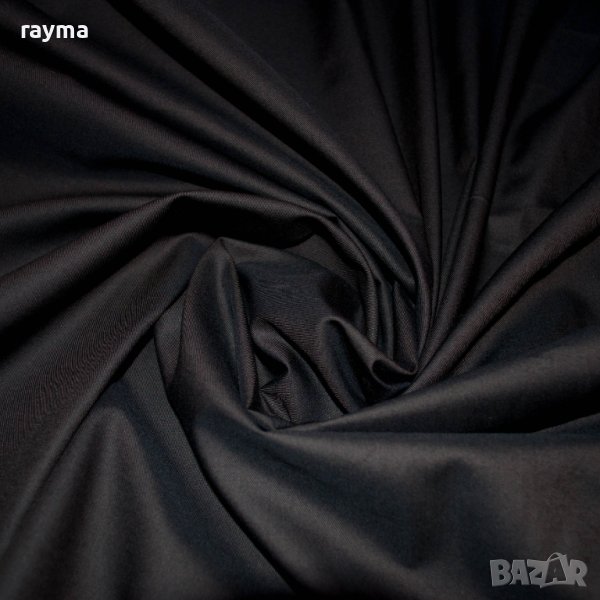 Плат италиански памучен тъмно кафяв поплин, снимка 1