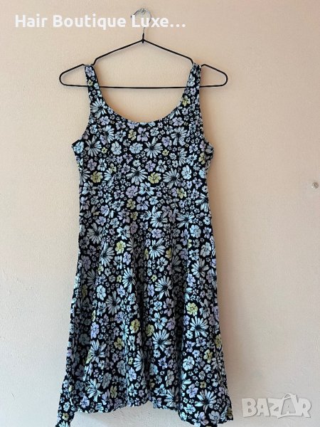 H&M Къса рокля с флорален десен 100% памук 🌸, снимка 1