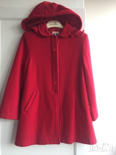 Детско палто LCWkiki, за 10г./140см, с качулка, 80% вълна 20% полиамид, много запазено, снимка 1