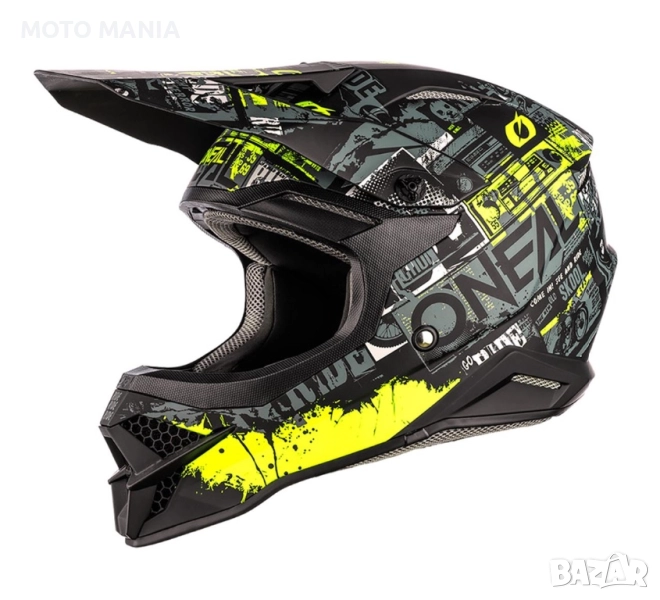 Мотокрос каска O’NEAL 3SRS RIDE BLACK/NEON YELLOW, снимка 1