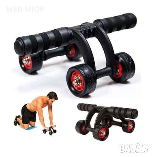 Многофункционален уред за оформяне на тяло Ab Roller and Push Up Bar, снимка 1