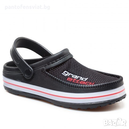 Мъжки чехли тип крокс GRAND ATTACK черно 40/45, снимка 1