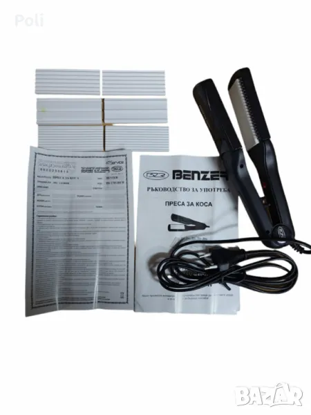 Преса за коса Benzer BR-1702-HCR с керамични приствки, 2 ГОДИНИ ГАРАНЦИЯ, снимка 1