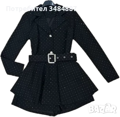 Елегантна Рокля - Панталонки с колан, снимка 1