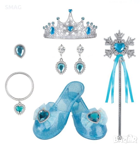 Игрален комплект със сини ботуши и аксесоари за принцеса, снимка 1