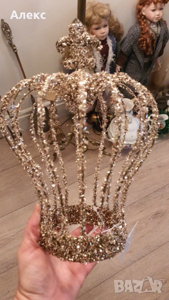 Много голяма метална корона, 31см/ 20см., снимка 1