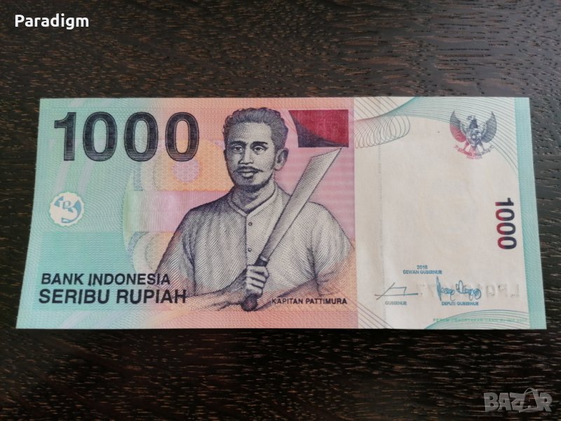 Банкнота - Индонезия - 1000 рупии UNC | 2016г., снимка 1