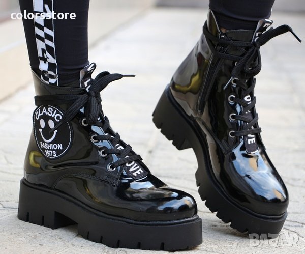 Равни боти - черни - SM3, снимка 1