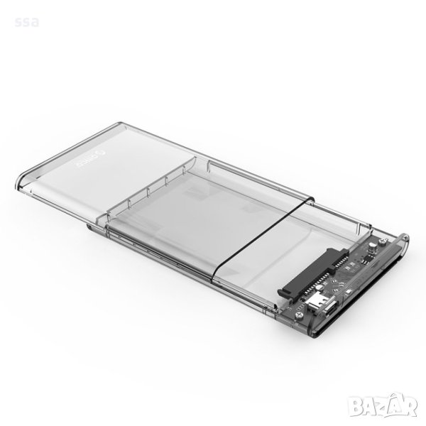 Orico външна кутия за диск Storage - Case - 2.5 inch 10Gbps Type-C Transparent - 2139C3-G2-CR-EP, снимка 1