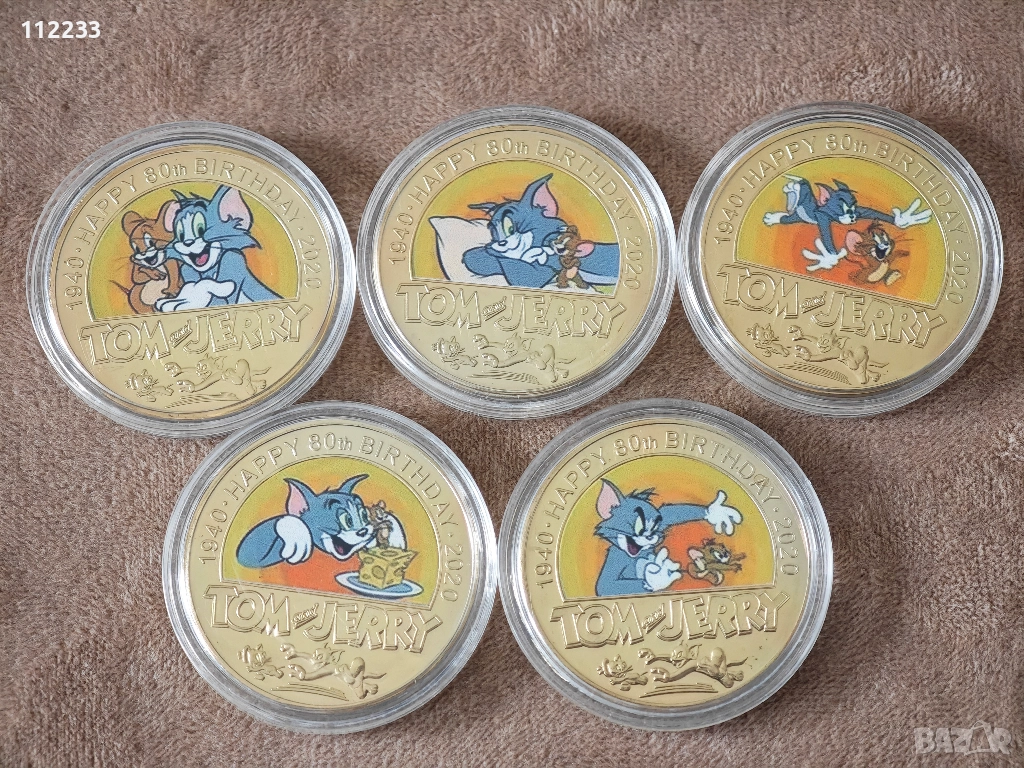 Сет сувенирни монети Том и Джери, снимка 1
