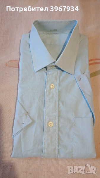 Нова мъжка памучна риза с къс ръкав., снимка 1