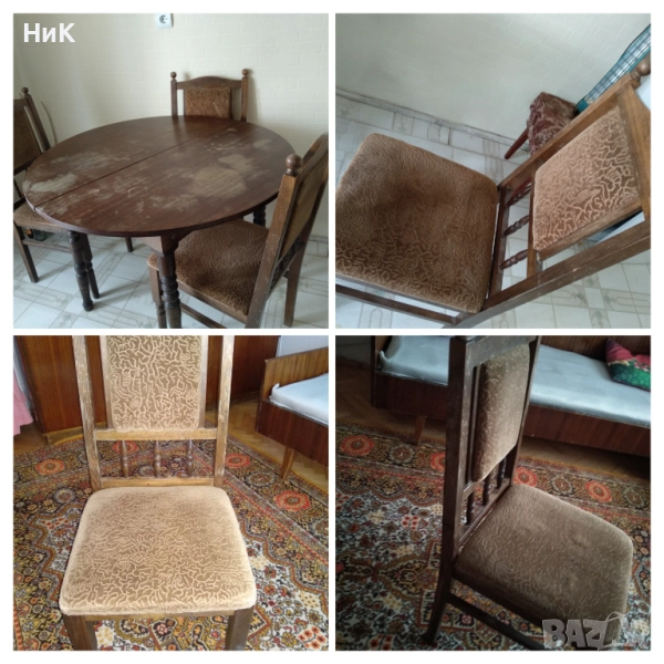 Маса разтегателна с 4 стола , снимка 1