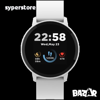 Смарт часовник CANYON CNS-SW63SW Lollypop Бял, Водоустойчив елегантен дизайн, снимка 1