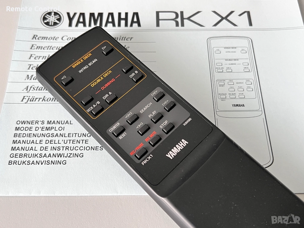 (поръчано) Дистанционно YAMAHA RK X1 VU64380 (CASSETTE DECK), снимка 1