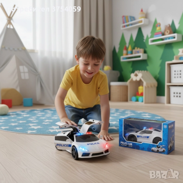 Полицейска кола със светлини и звук POLICE CAR, снимка 1