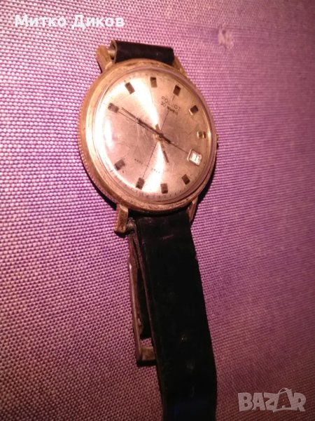 Полйот часовник от соца 30 камъка 20 микрона злато коронка за навиване няма, снимка 1