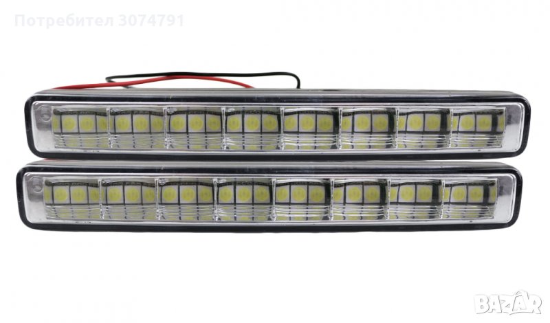 2 бр. Комплект Дневни Светлини Халогени Диодни LED DRL 12V Е4, снимка 1