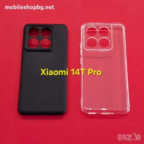 Xiaomi 14T Pro силиконов гръб защита на камерите черен прозрачен , снимка 1