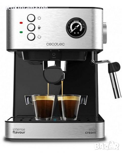 Еспресо машина Cecotec Power Espresso, 850 W, 20 bar, 1.5 л, Индикаторна лампа, Технология ForceArom, снимка 1