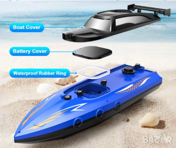 2.4G електрическа високоскоростна лодка с дистанционно управление, снимка 15 - Други - 51948680