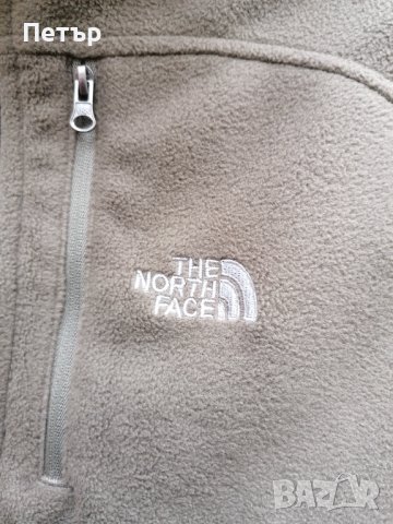 Продавам нов мъжки зелен качествен лек полар 100 The North Face , снимка 4 - Пуловери - 43099186