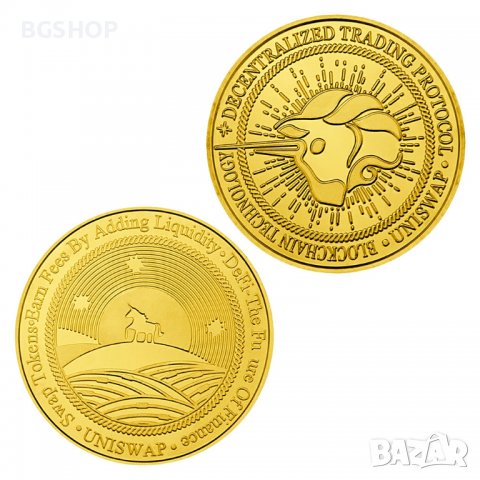 Uniswap coin ( UNI ) - Gold, снимка 2 - Нумизматика и бонистика - 38564950