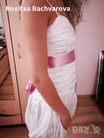 Бяла рокля Junona, S размер, снимка 11 - Рокли - 28045194