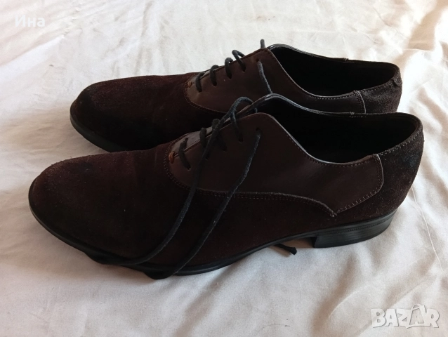 Т.кафяви обувки - естествена кожа-велур, снимка 2 - Ежедневни обувки - 52838867