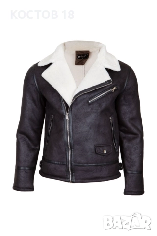 Мъжко зимно яке от набук - 3484 черно, снимка 2 - Якета - 51835625