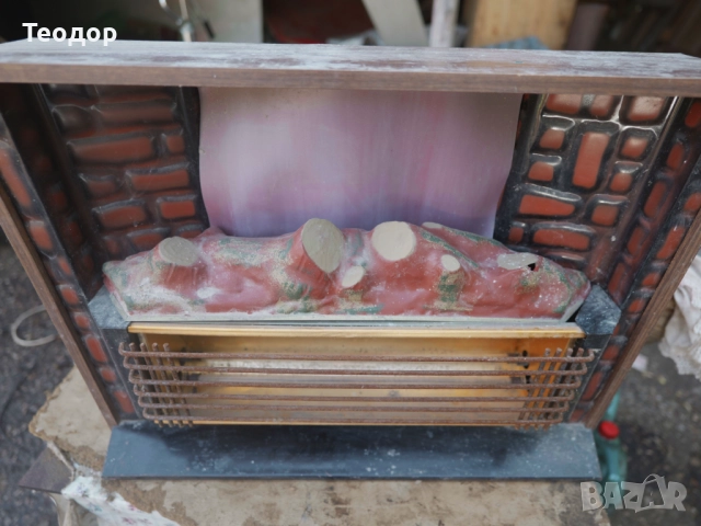 Ретро електрическа камина - работеща на ток, снимка 8 - Отоплителни печки - 51598705