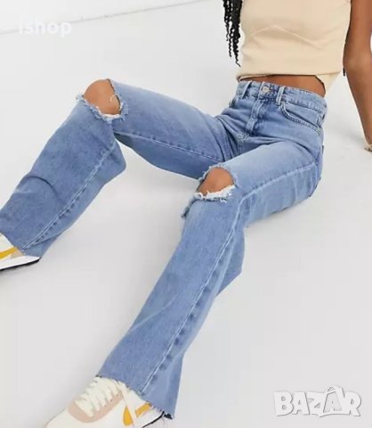 Дамски Дънки широки крачоли, снимка 2 - Дънки - 40724252