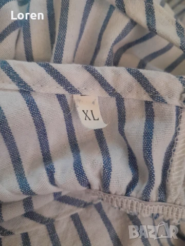 Подарявам!Къс гащеризон на бели и светло сини раета, снимка 8 - Гащеризони - 50557359