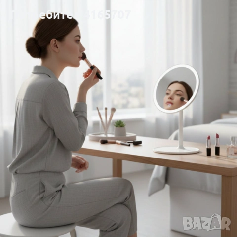 LED козметично огледало за грим Luigi Ferrero FR-801, кръг, 20 cm, снимка 3 - Други - 53528103