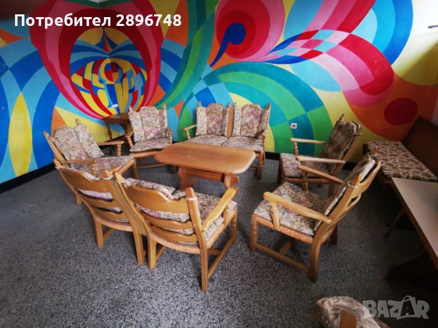 Масивна масичка със столове , снимка 4 - Столове - 43032378