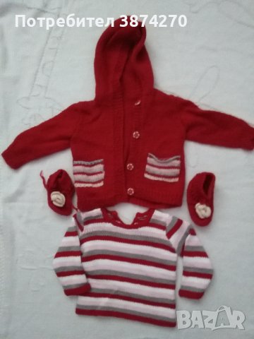 Лот kомплекти за бебе ръчно плетиво от 0 до 6 месеца, снимка 2 - Комплекти за бебе - 42933625