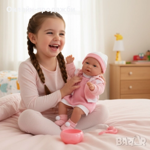 Реалистично бебе с аксесоари Pure Baby - 39см, снимка 3 - Кукли - 52476548