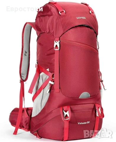 Туристическа раница HOMIEE 50L с дъждобран, многофункционална