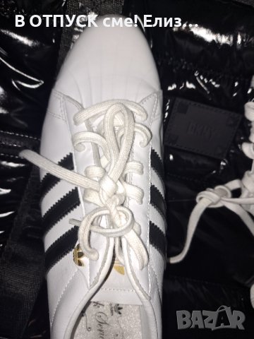 Adidas Superstar sleek series оригинални маратонки естествена кожа рядък модел, снимка 4 - Маратонки - 39379019