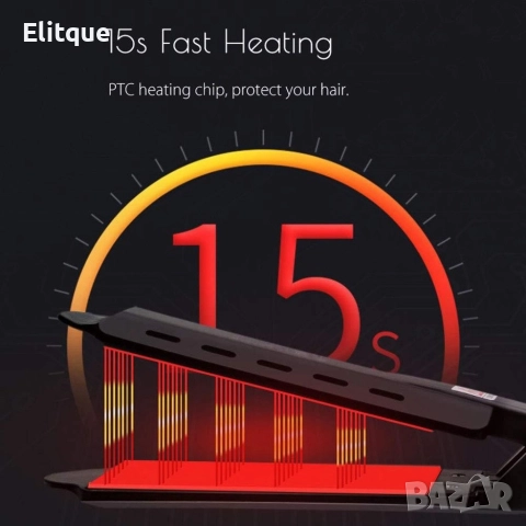 Професионална турмалинова преса за коса с йони, за всички типове коса, снимка 12 - Преси за коса - 52840574