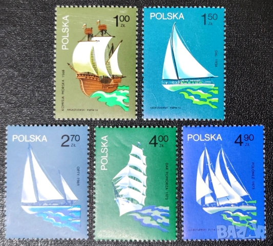 Полша, 1974 г. - лот марки на тема изкуство, архитектура, кораби, шах, футбол, личности, растения, снимка 5 - Филателия - 53225304