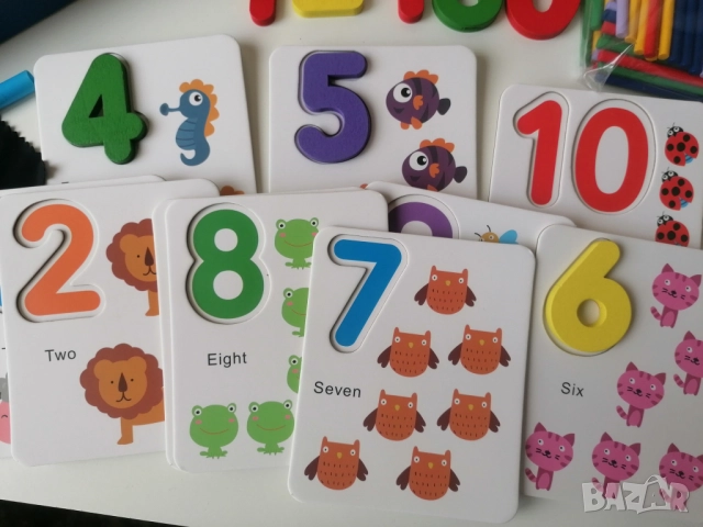 Забавна математика с 30 карти и дървени клечки, снимка 4 - Образователни игри - 52296275