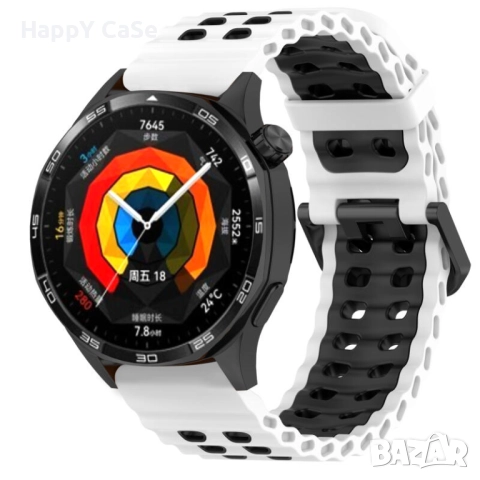 DUAL COLOR Силиконова каишка за Huawei Watch/Samsung/Garmin/Apple/Xiaomi/Amazfit, снимка 9 - Каишки за часовници - 51471802