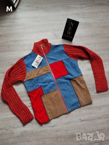 НОВО дамско пуловерче с цип на намаление , снимка 1 - Блузи с дълъг ръкав и пуловери - 27615979